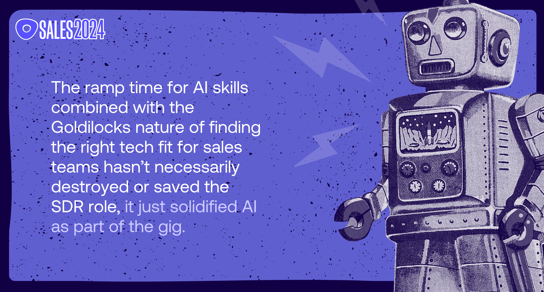 An image graph showing how SDRs and AI work together for the Sales 2024: A revenue data analysis blog