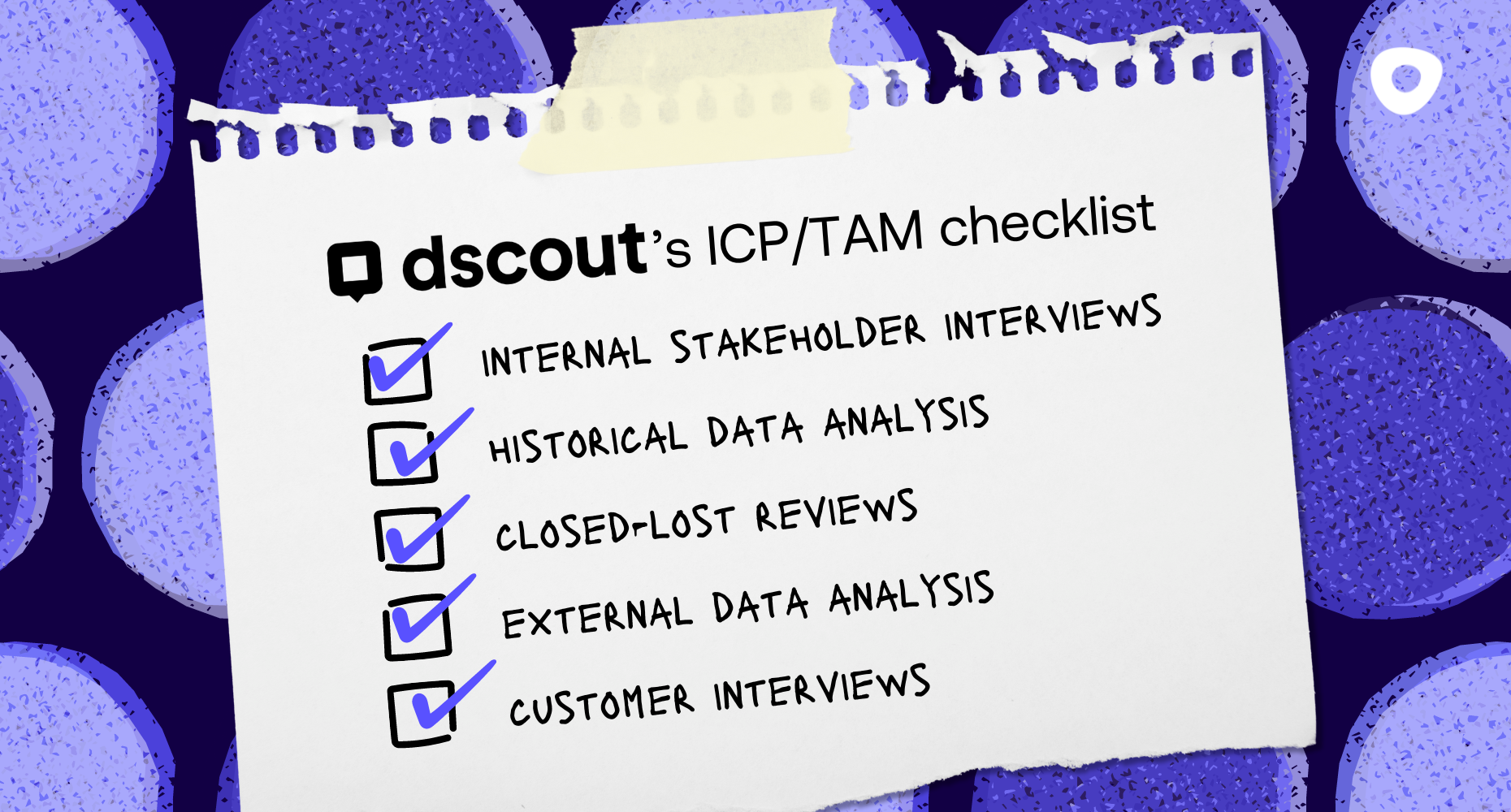 dscout's ICP TAM checklist