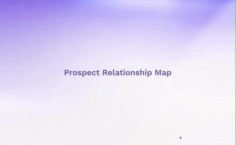 A gif of Outreach's Smart Account Plan's Prospect Relationship Map demonstrating stakeholder visualization in the buying process.